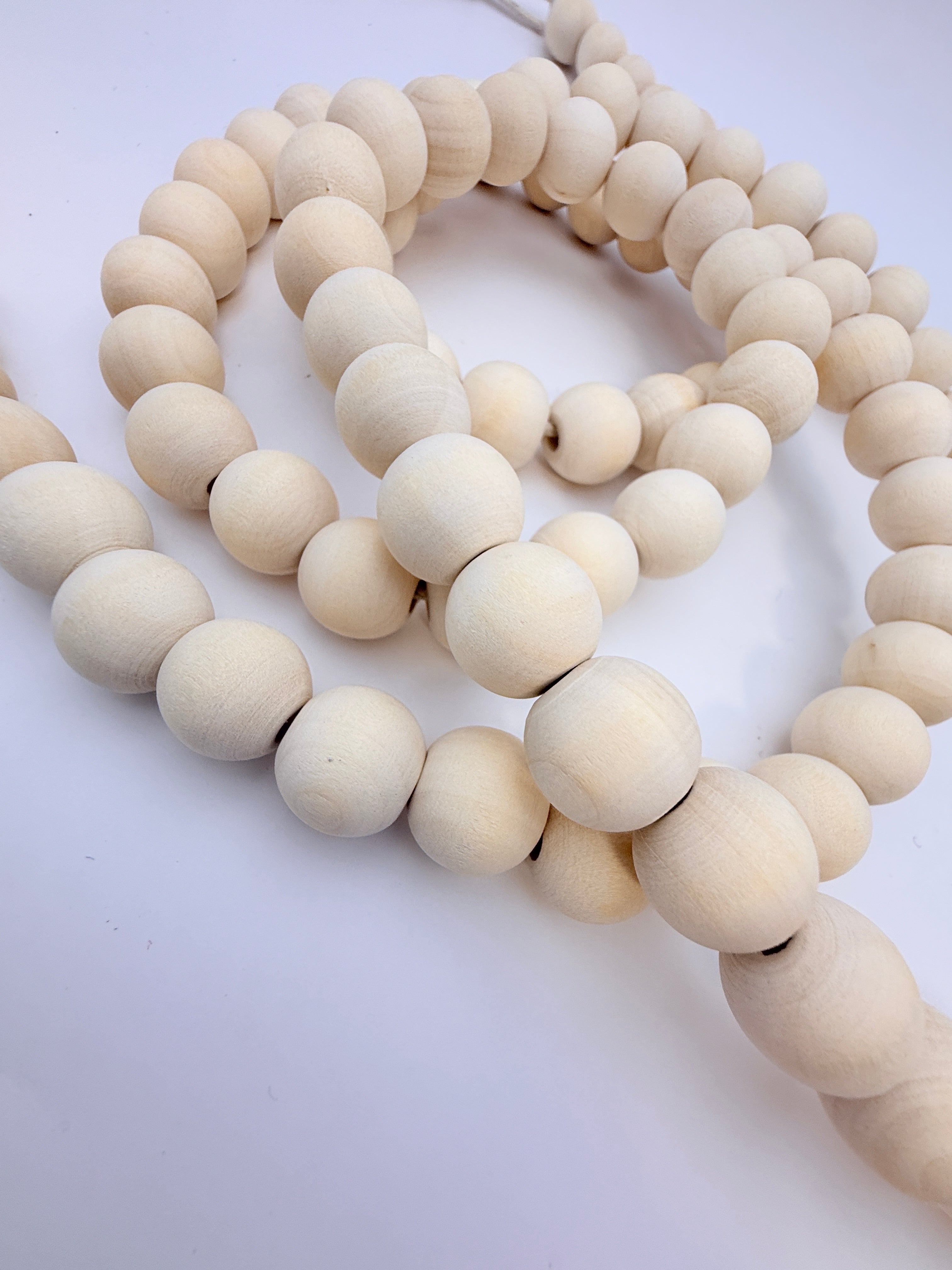 Natural Wooden Beaded Garland