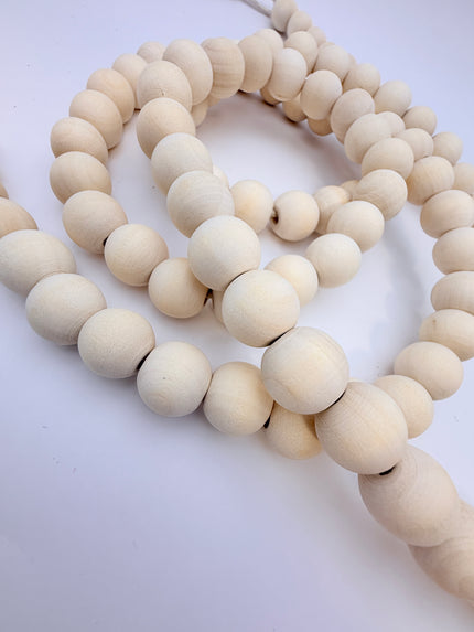 Natural Wooden Beaded Garland