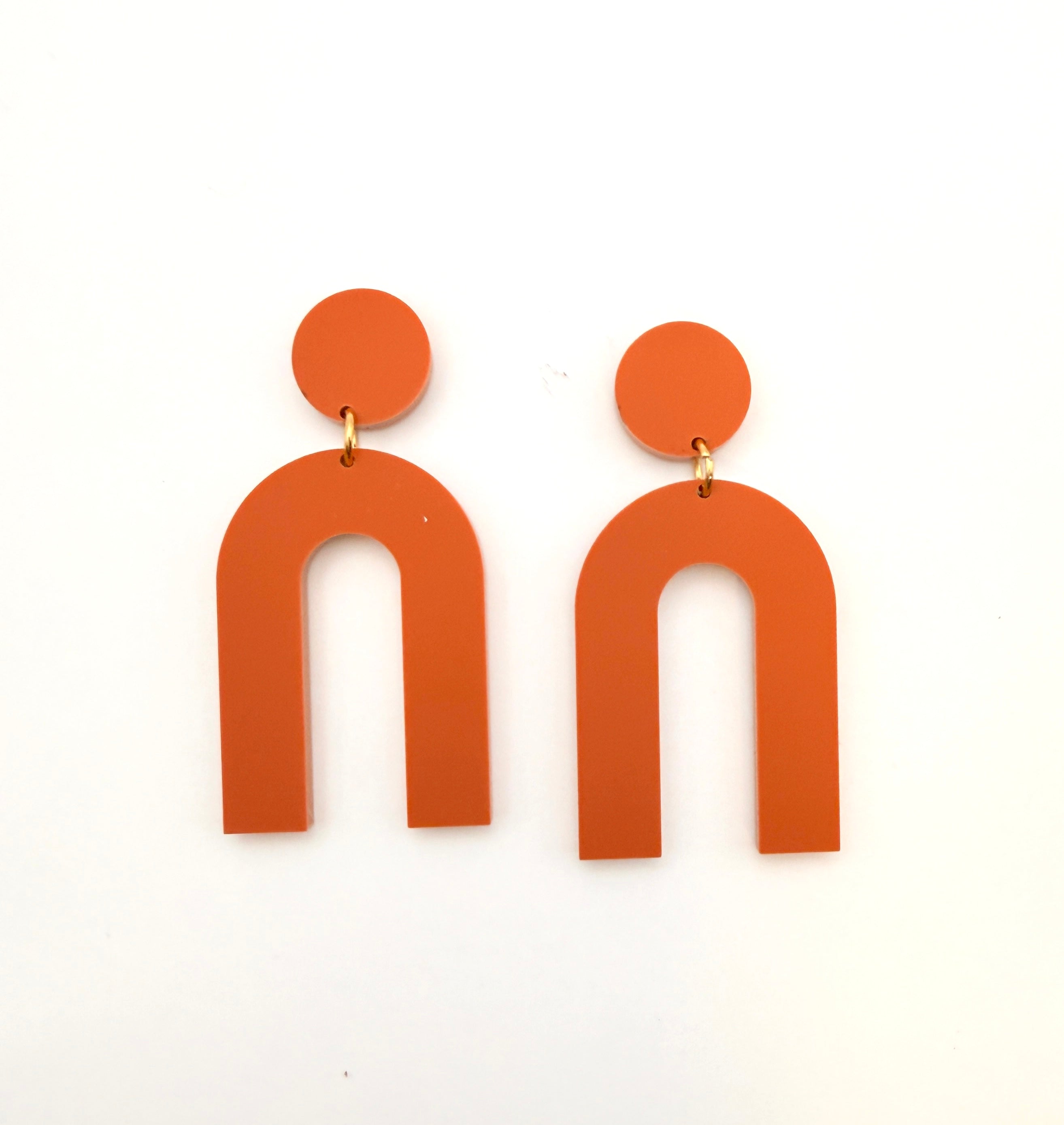 Rust Geometric Earring Collection