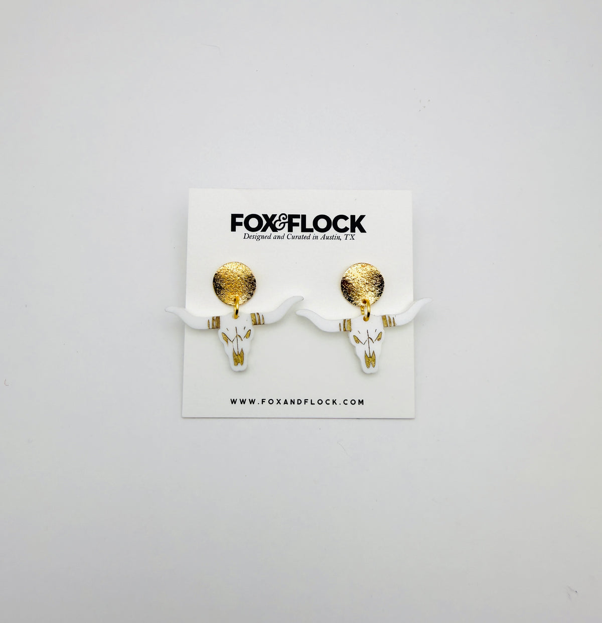 Longhorn Gold Stud Earrings