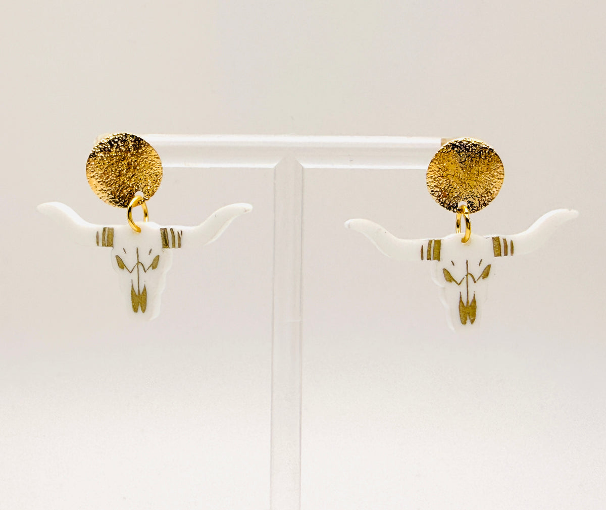Longhorn Gold Stud Earrings