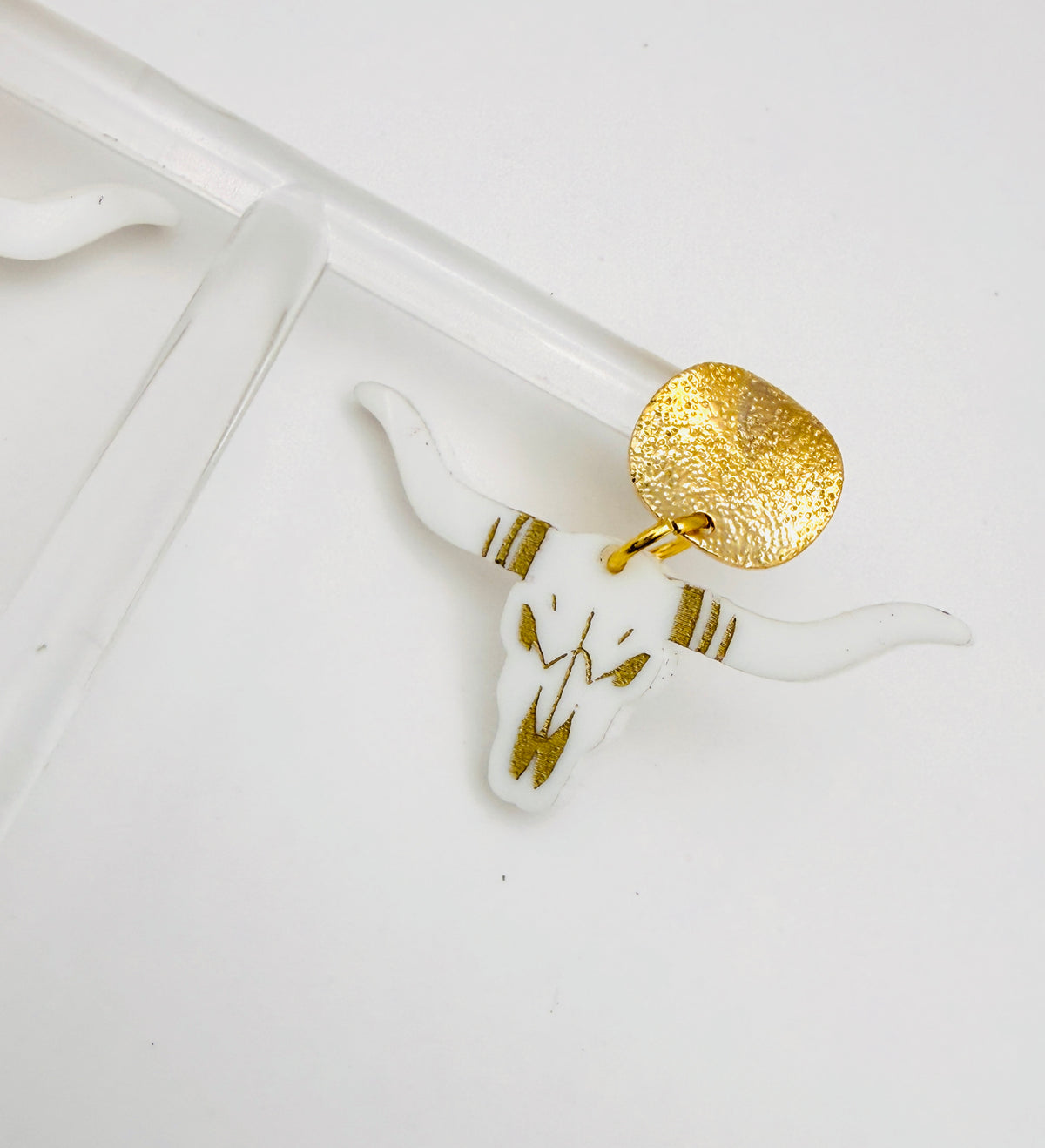 Longhorn Gold Stud Earrings