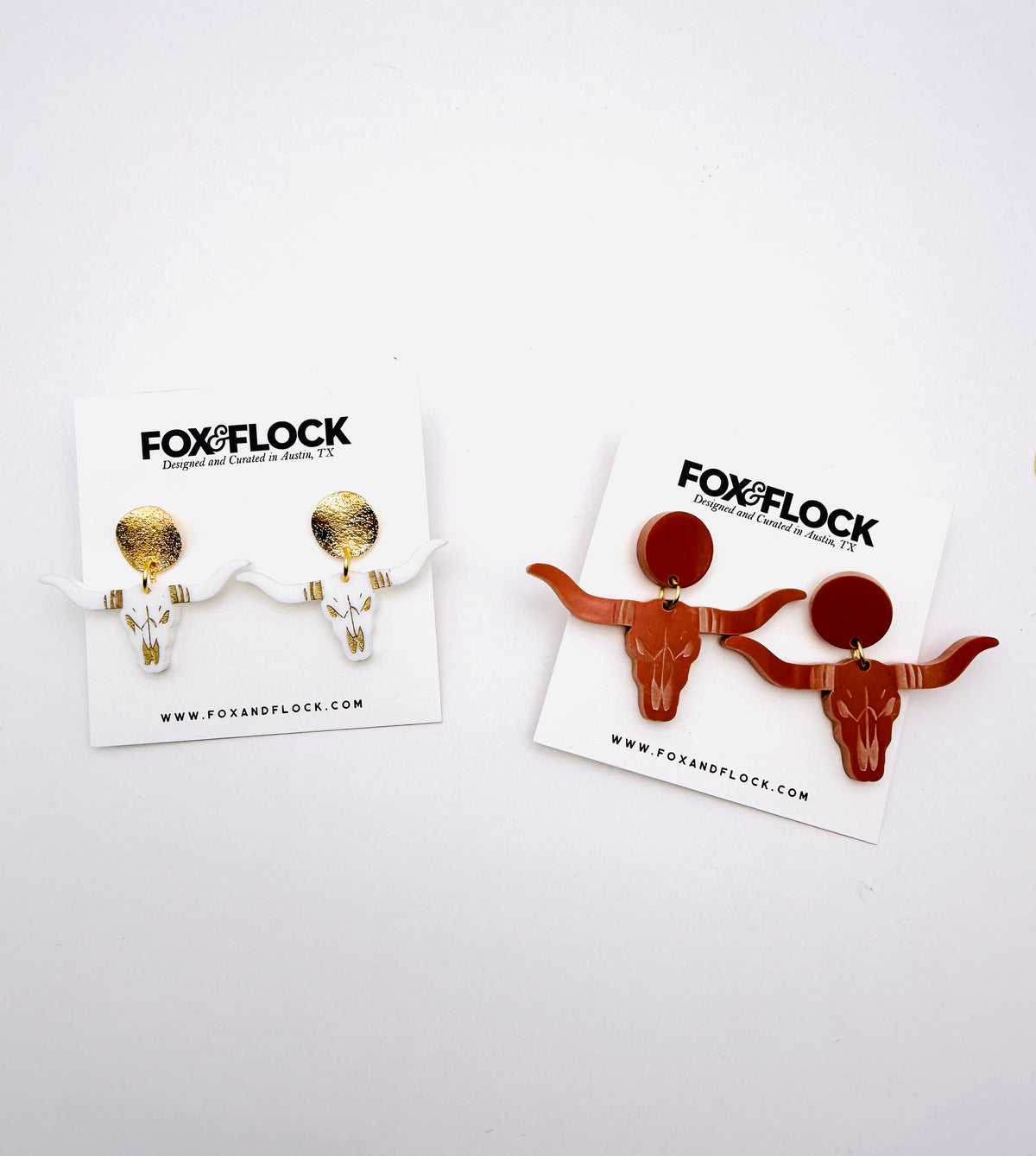 Longhorn Gold Stud Earrings