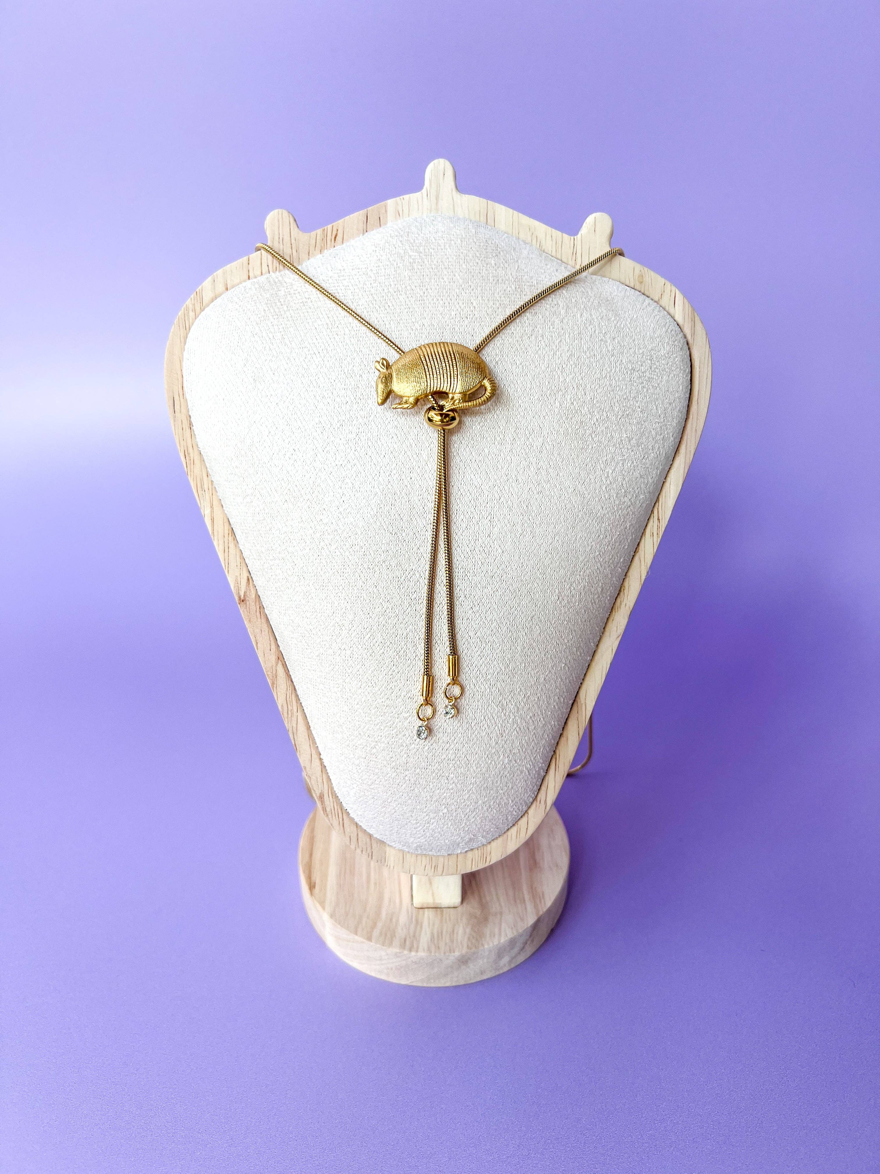 Armadillo Gold Vintage Style Bolo Tie
