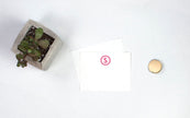 Personalized Flat Note Cards - Monogram Circle