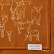 Texas Longhorn Outline Silk Twill Scarf | Burnt Orange 20