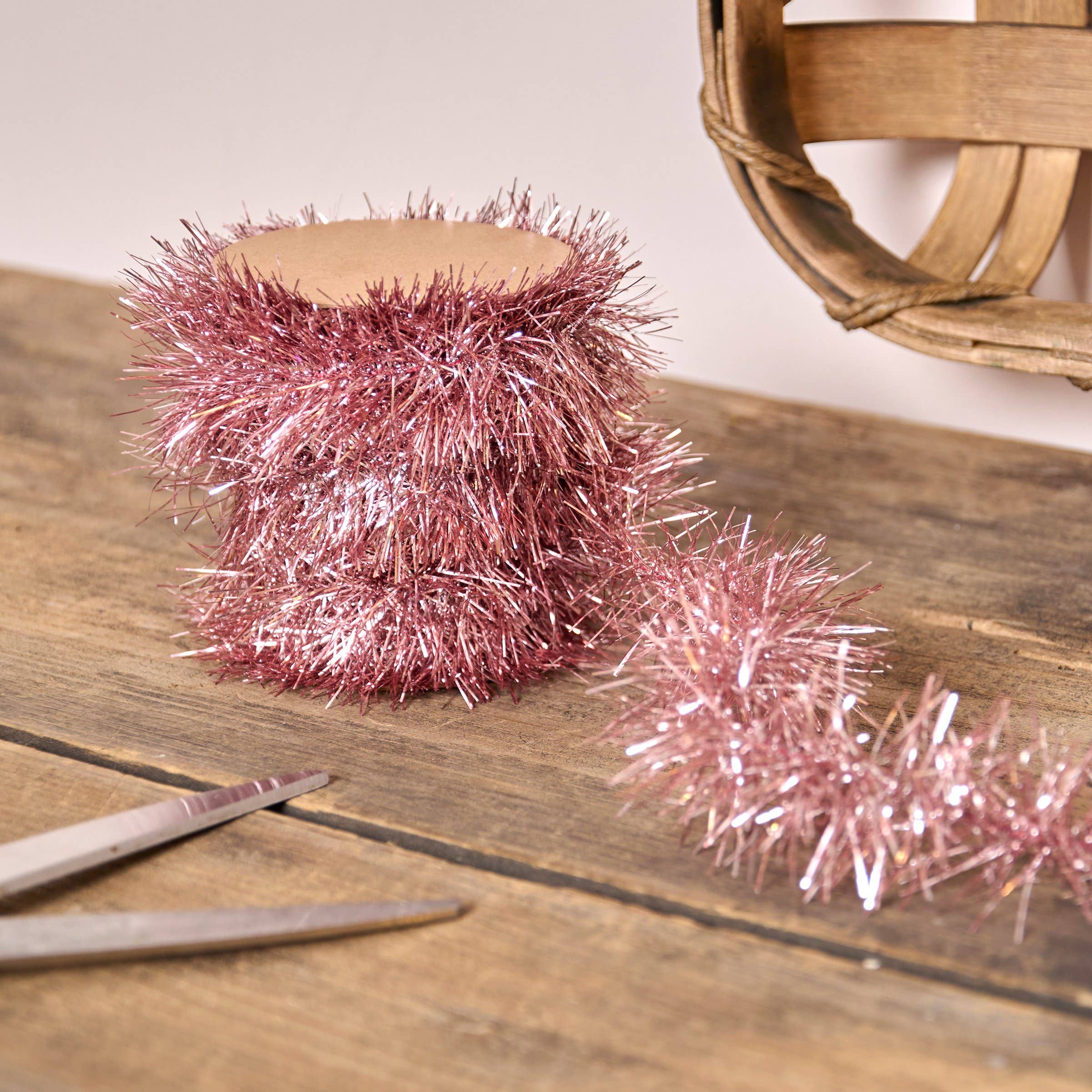 Pink Tinsel Garland