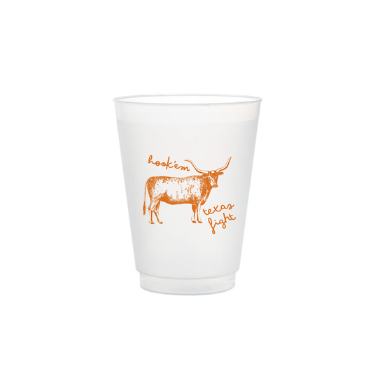 Longhorn Cups - Set of 8